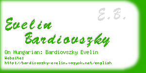evelin bardiovszky business card